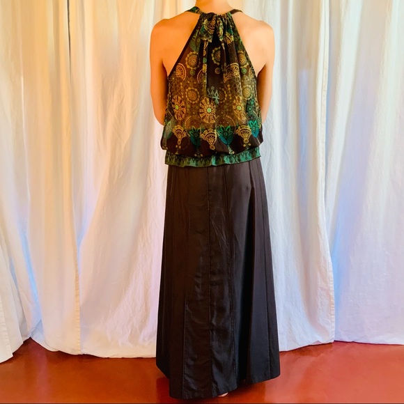 ZAPA Silk Skirt Brown Full Length - Picture 2 of 13